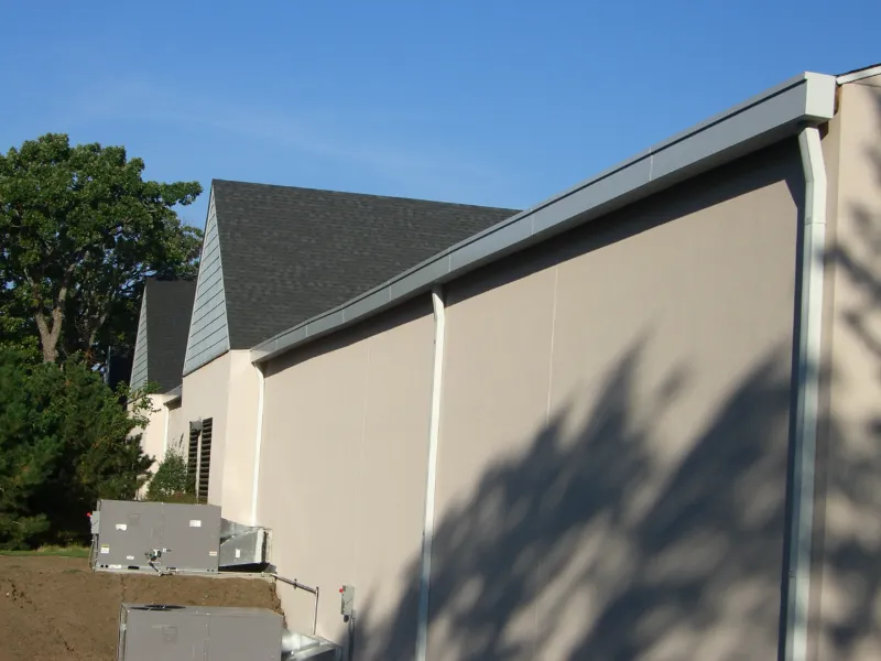 Wilco Guttering completed gutter and downspout work on a Tulsa building